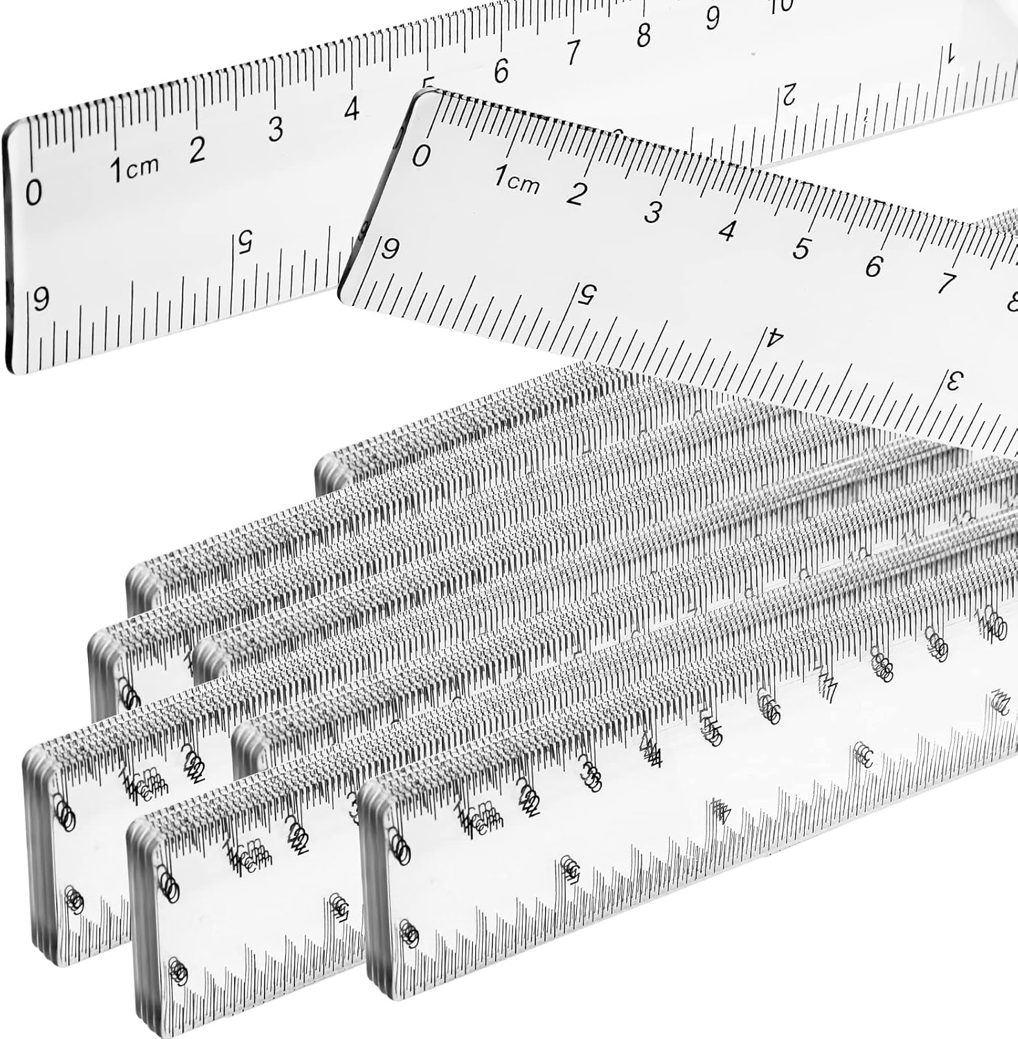200 Pieces Clear Plastic Rulers Flexible Kids Ruler Bulk