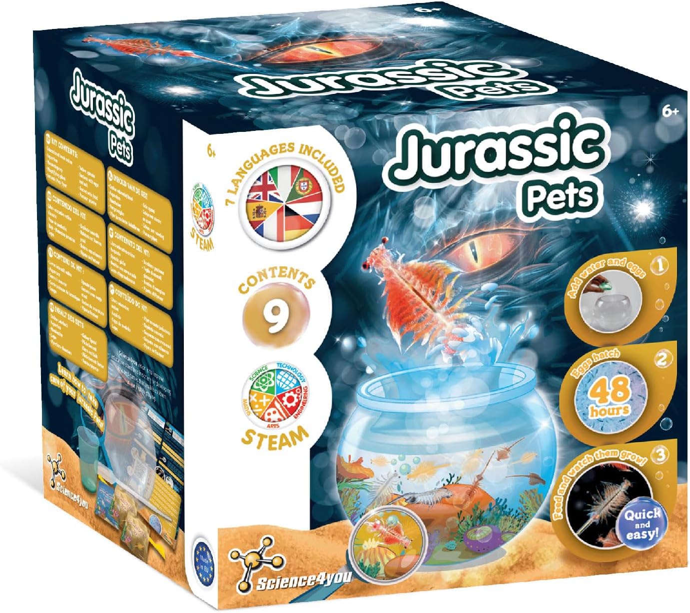 – Jurassic Pets (Triops family) - Water Dragons Kit, Grow Your Own Aquatic Sea Creatures, Science Kits for Kids Age 6+, Toys and Games, Gifts for 6+ year old Boys and Girls