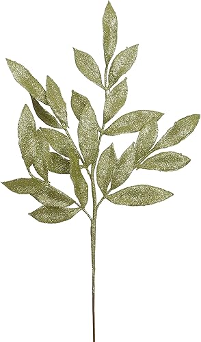 Miniatura 10 de Vickerman Aerosol artificial de hoja de bayleaf con purpurina roja de 22 pulgadas, incluye 12 aerosoles por paquete, espray de purpurina, surtido de