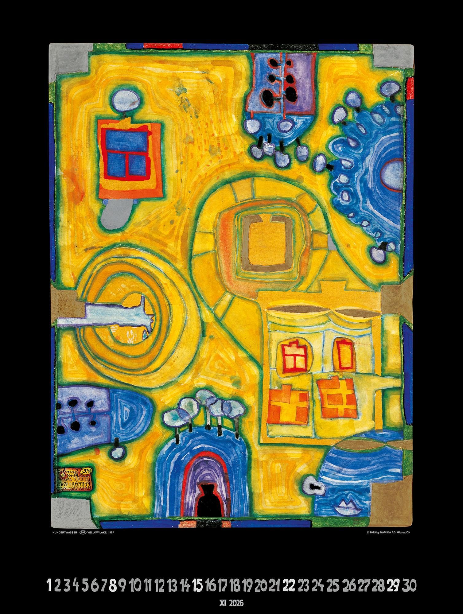 Großer Hundertwasser Art Calendar 2026: Limited Collectors Edition