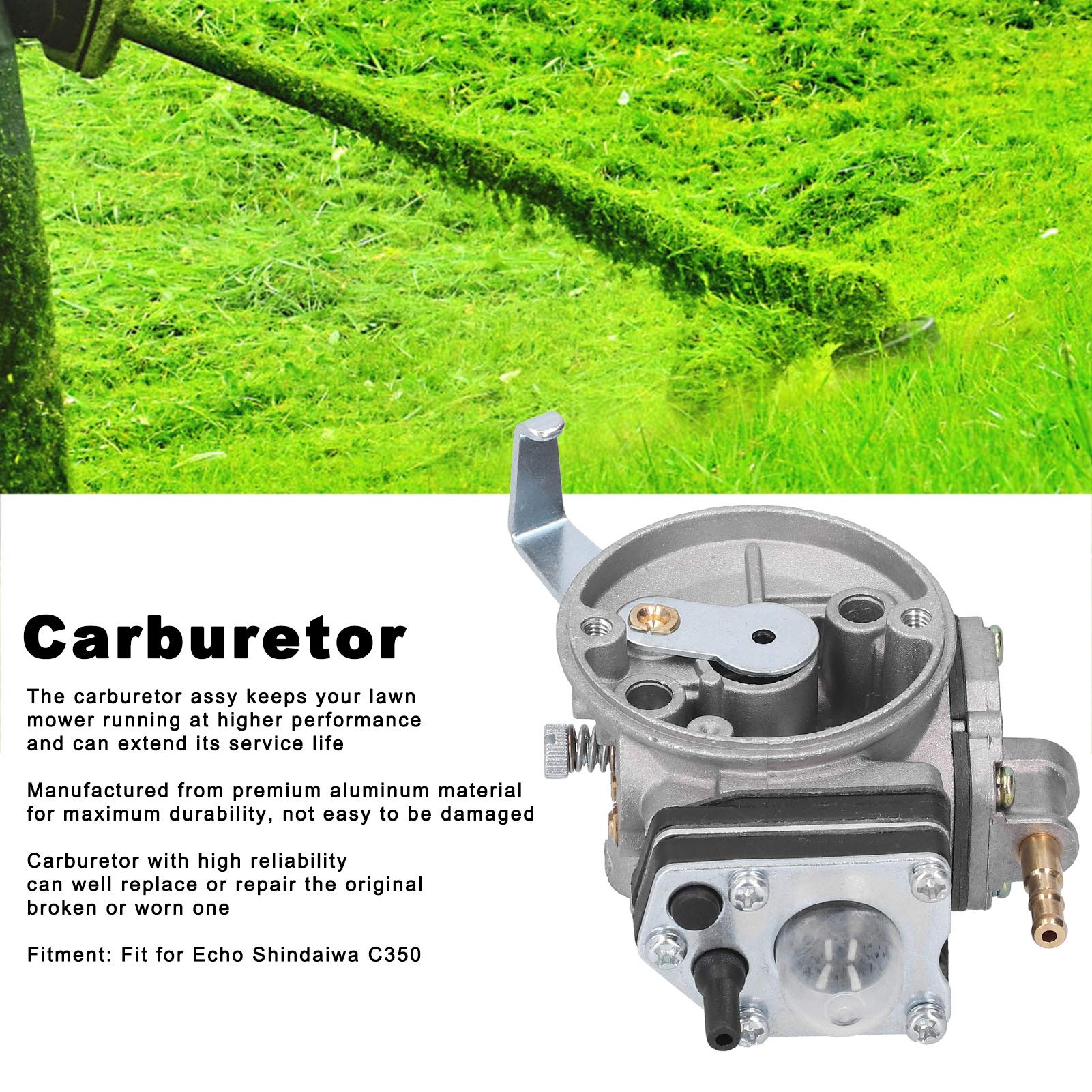 Changor Carburatore per Echo Shindaiwa, Match Carburatore a Prestazioni stabili Carb Migliore per la Sostituzione del Tosaerba Echo Shindaiwa C350