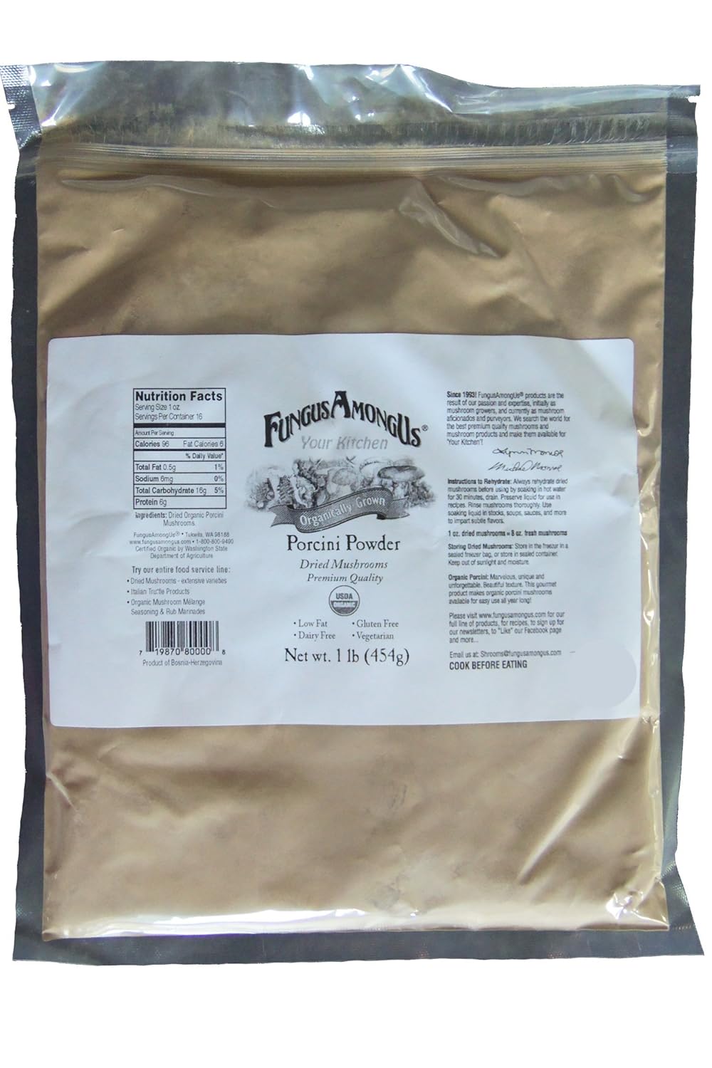 FungusAmongUs Mushroom Powder 1 Lb. Porcini