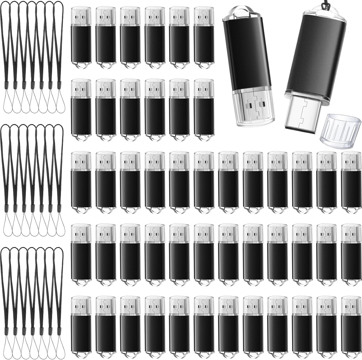 Amazon.com: Hoteam 50 Pcs USB 2.0 Flash Drives Bulk, Portable Thumb ...