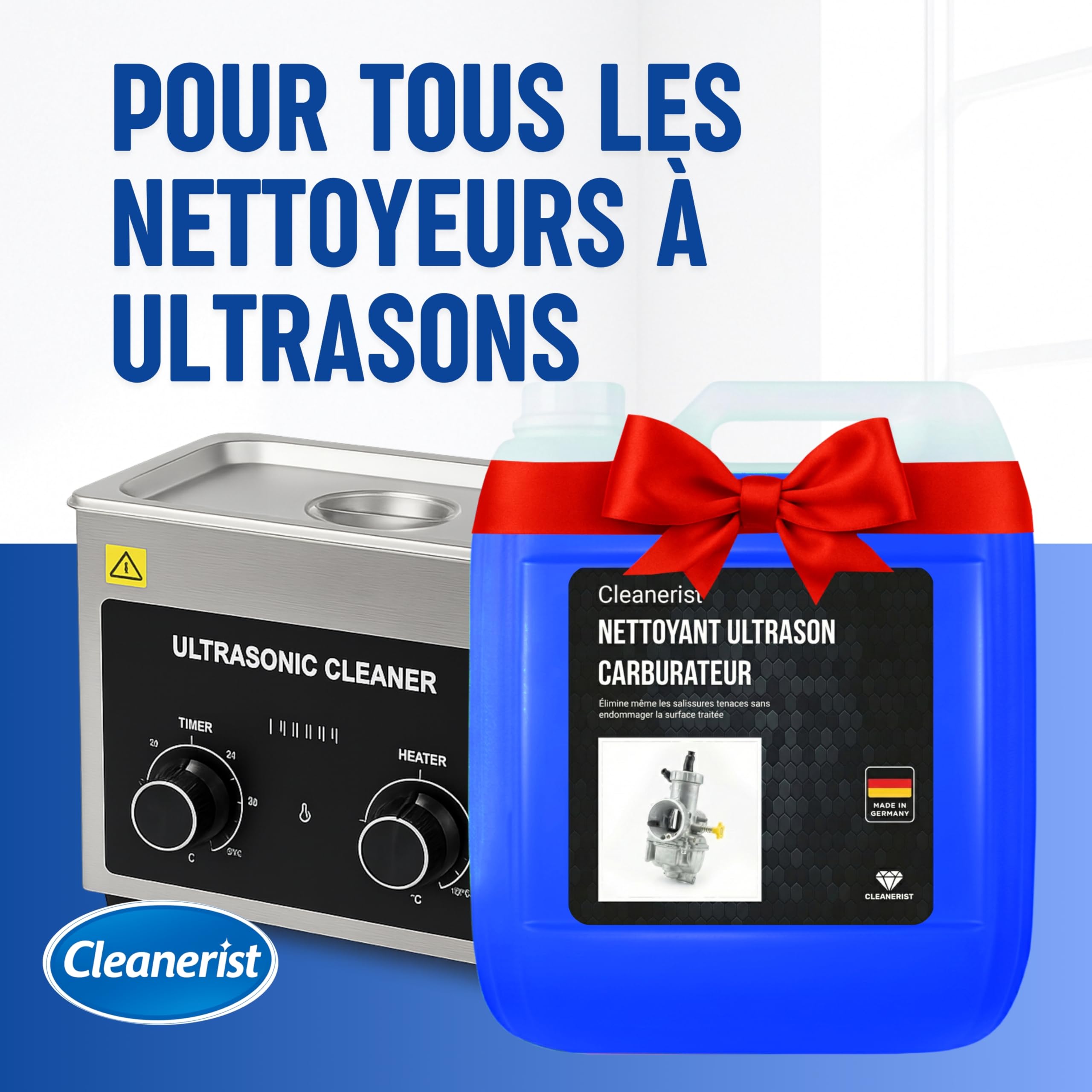 Cleanerist | 5L Nettoyant pour Carburateurs & Pièces Moteurs | Concentré pour Nettoyeur à Ultrasons | Dégraissant Puissant Atelier & Auto | Formule Biodégradable, Agrumes