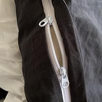 Vista 6 de Shabby Chic - Juego de ropa de cama de 2 piezas, juego de funda de edredón vintage con volantes de 2 capas, juego de microfibra cepillada suave