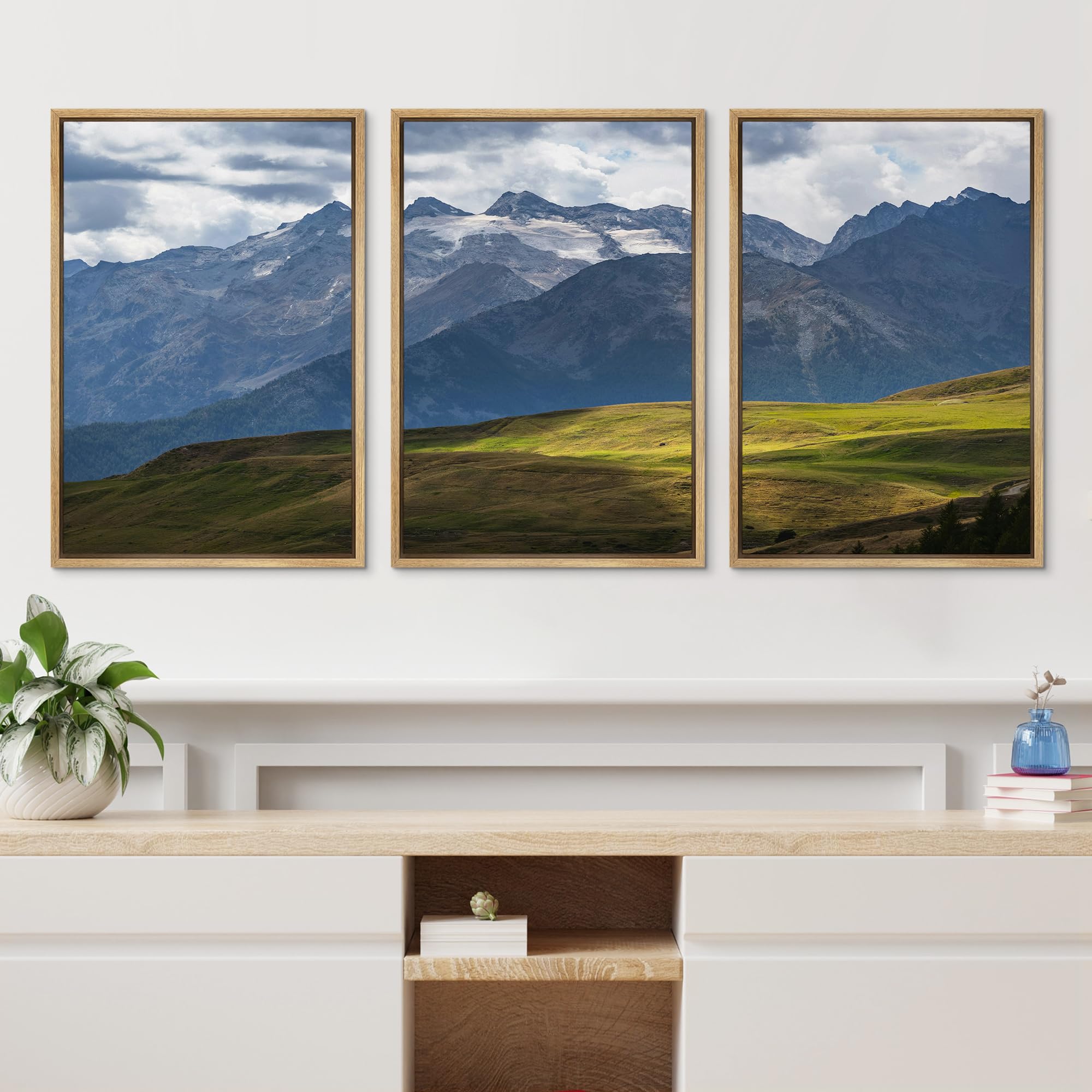 【SHUNER】Framed canvas Amazon.com: wall26 Framed Canvas Print Wall Art Set Mountain Range