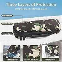 Vista 7 de co2CREA Funda de viaje rígida de repuesto para JBL Flip 7 Flip 6 FLIP 5 Altavoz Bluetooth portátil impermeable (funda de camuflaje negro)