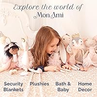 Vista 7 de MON AMI Leopold Lion Almohada Decorativa – 14" Almohada de Peluche de Animal de Peluche para Abrazar, Cojín Decorativo para Guardería Infantil