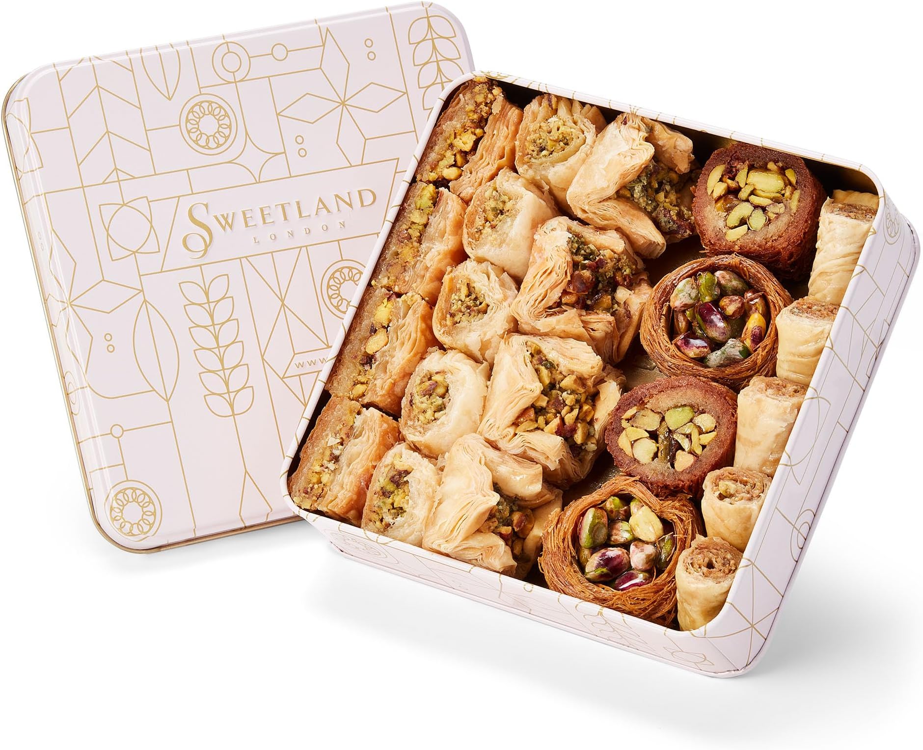 Sweetland London Pistachio Baklava 500g | Family Recipe | Halal Gift Tin