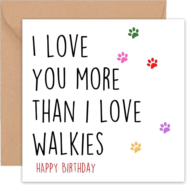 Felbridge Studio - Dog Birthday Card - Husband Birthday Card - Dad Mum Birthday Cards - Funny Birthday Cards - For Men Women Brother Son Sister Boyfriend Nephew 40th Adult - 14cm