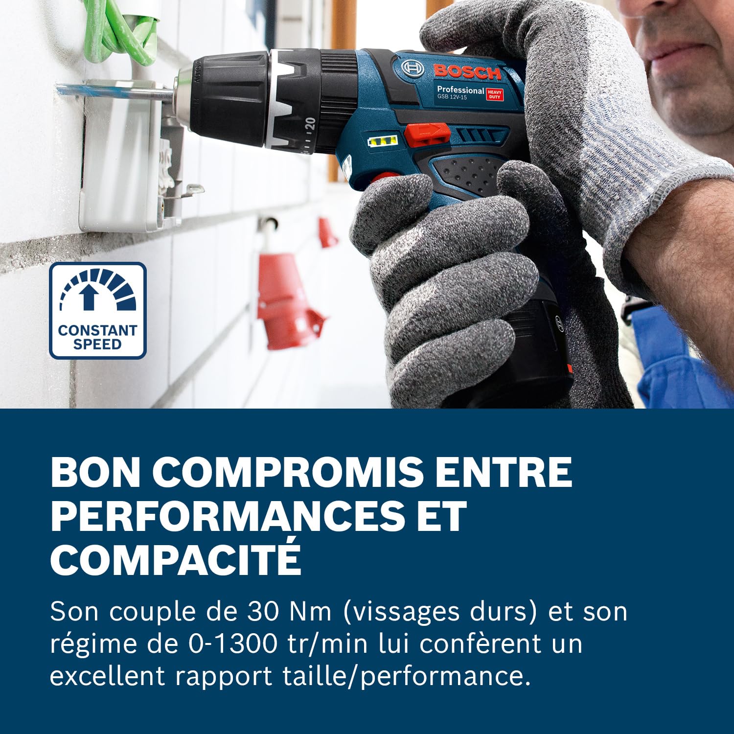 Bosch PRO perceuse-visseuse à percussion GSB 12V-15
