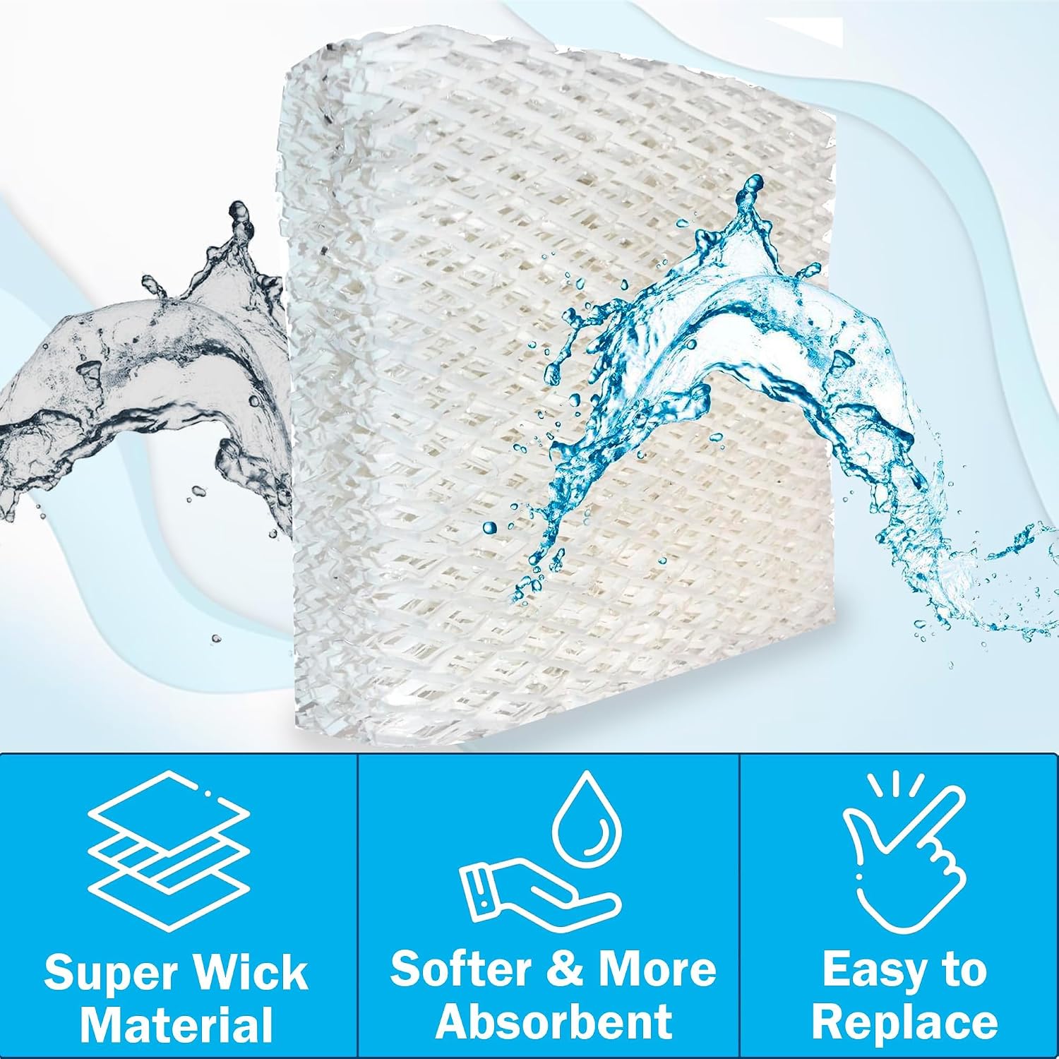 HQRP Humidifier Wick Filter Compatible with Sears Kenmore 14804 / D18-C / D18C / 32-14804/42-14804 Replacement, 2-Pack