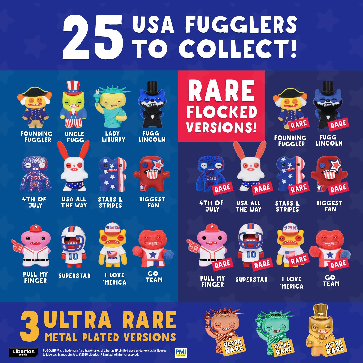Amazon.com: Fuggler USA 250 Anniversary Collectible Figures 12