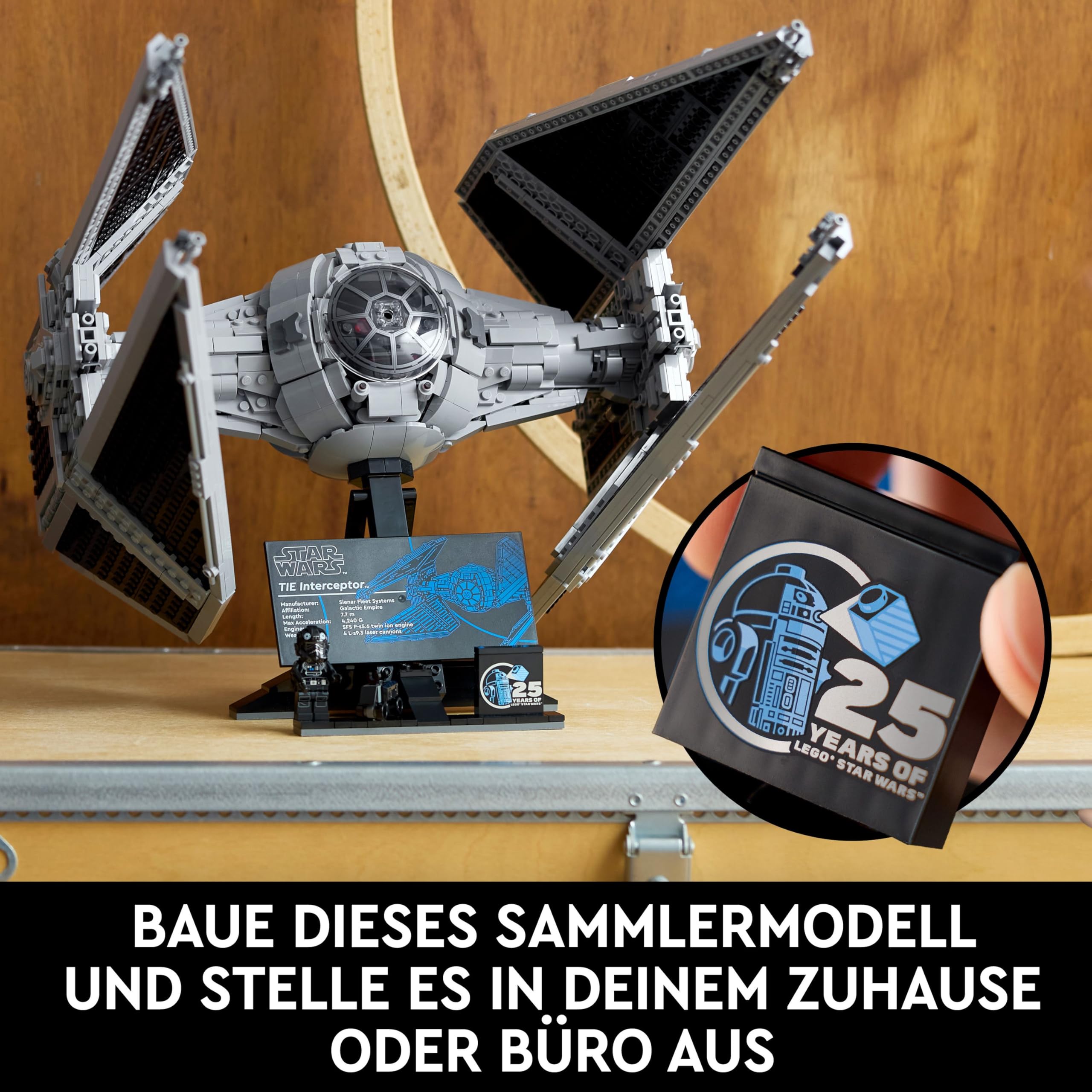 LEGO Star Wars TIE-Abfangjäger, kreatives Bauset aus der Ultimate Collector Series für Erwachsene, Modell eines Sternjägers Steinen, Geschenk für Fans, Sammlerstück, UCS-Set 75382