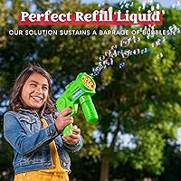 Vista 6 de JOYIN Soluciones de recarga de burbujas de 2 botellas de 64 onzas (hasta 5 galones), solución concentrada para máquina de burbujas, pistola, varita