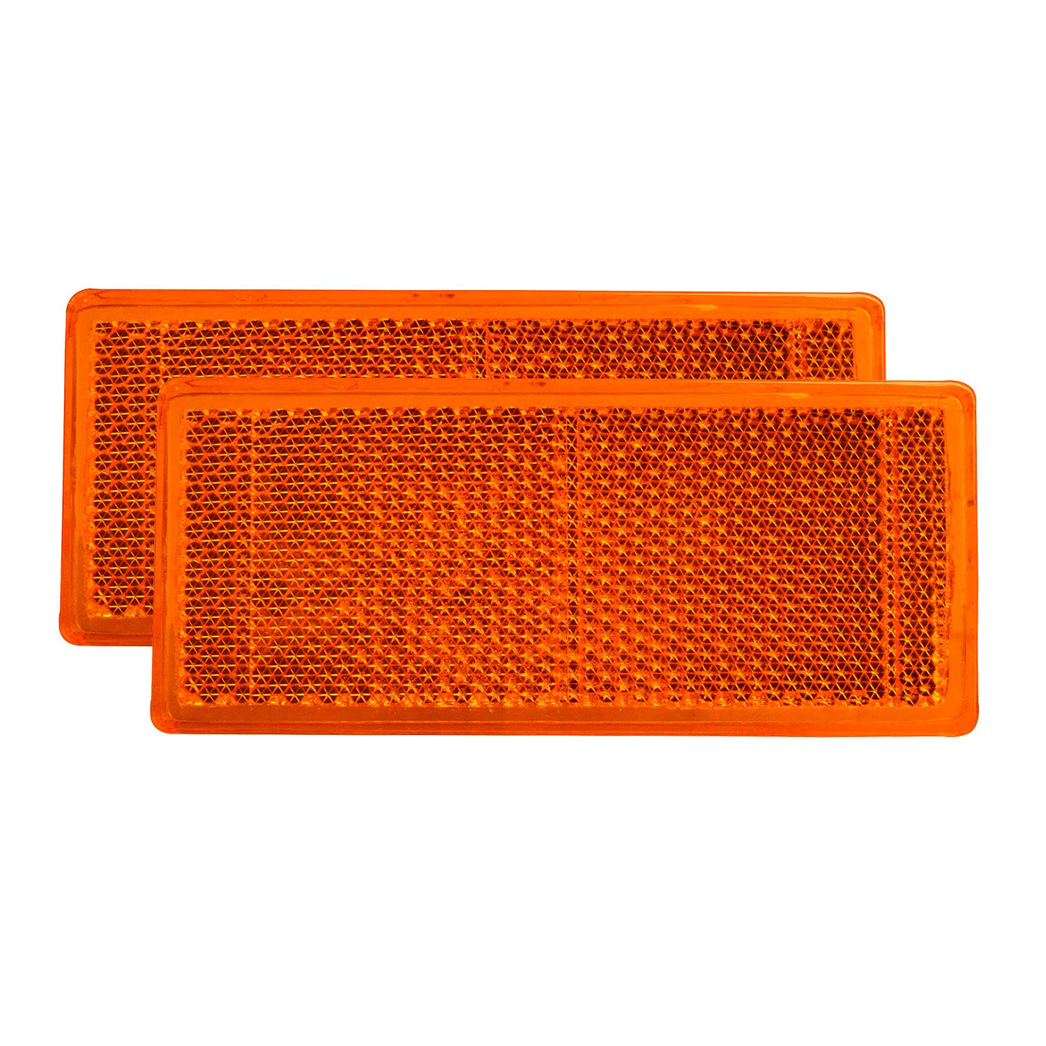 APSMOTIV Small Rectangular Safety Reflex Reflector Self Adhesive Suitable for Car Bike Truck- Amber, Pack of 2-image-27