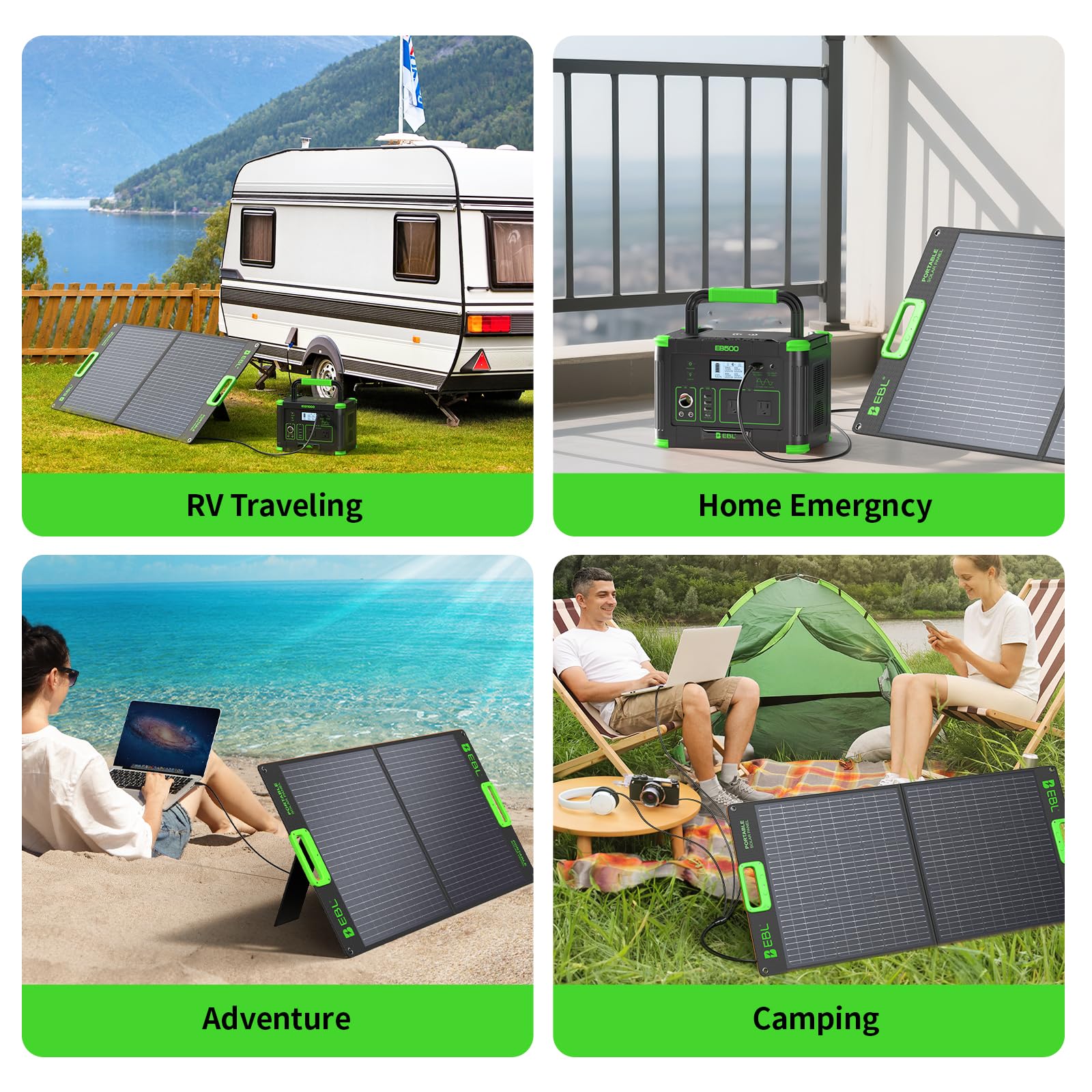Pannello solare portatile da 100 W per centrale elettrica, 23,5% ad alta efficienza, caricabatterie solare pieghevole ETFE con cavalletti, 18 V IP65, kit pannello solare impermeabile per campeggio
