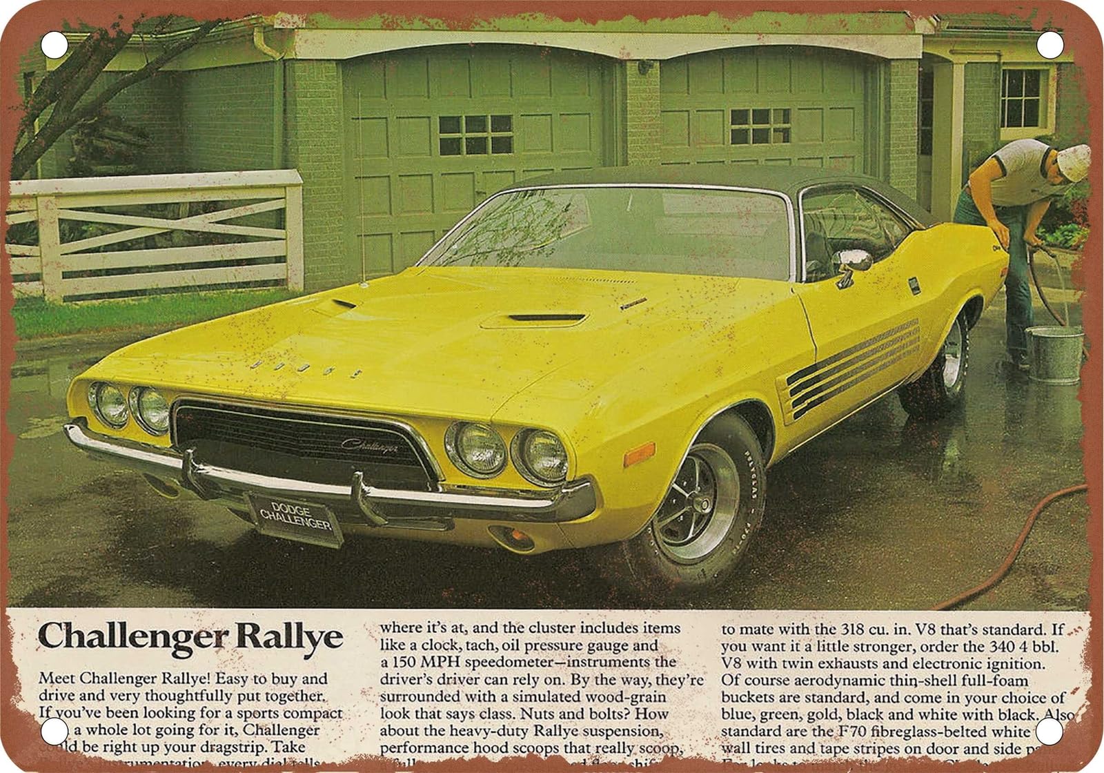 METAL SIGN - 1972 Dodge Vintage Ad 01 - Old Retro Rusty Look home decor