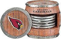 Vista 29 de FOCO NFL Team Logo 5-Pack Barrel Beverage Drink Coaster Set