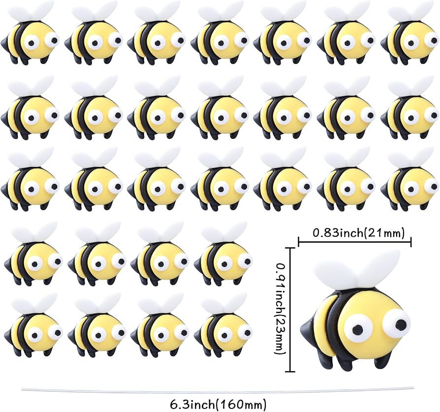 Amazon.com: Gyufise 24Pcs Bumble Bee Cupcake Toppers Little Figurine Bee Cupcake Picks Oh Babee Cake Decorations for Bee Theme Baby Shower Kids Boys Girls Birthday Party Decoration Supplies : Grocery & Gourmet
