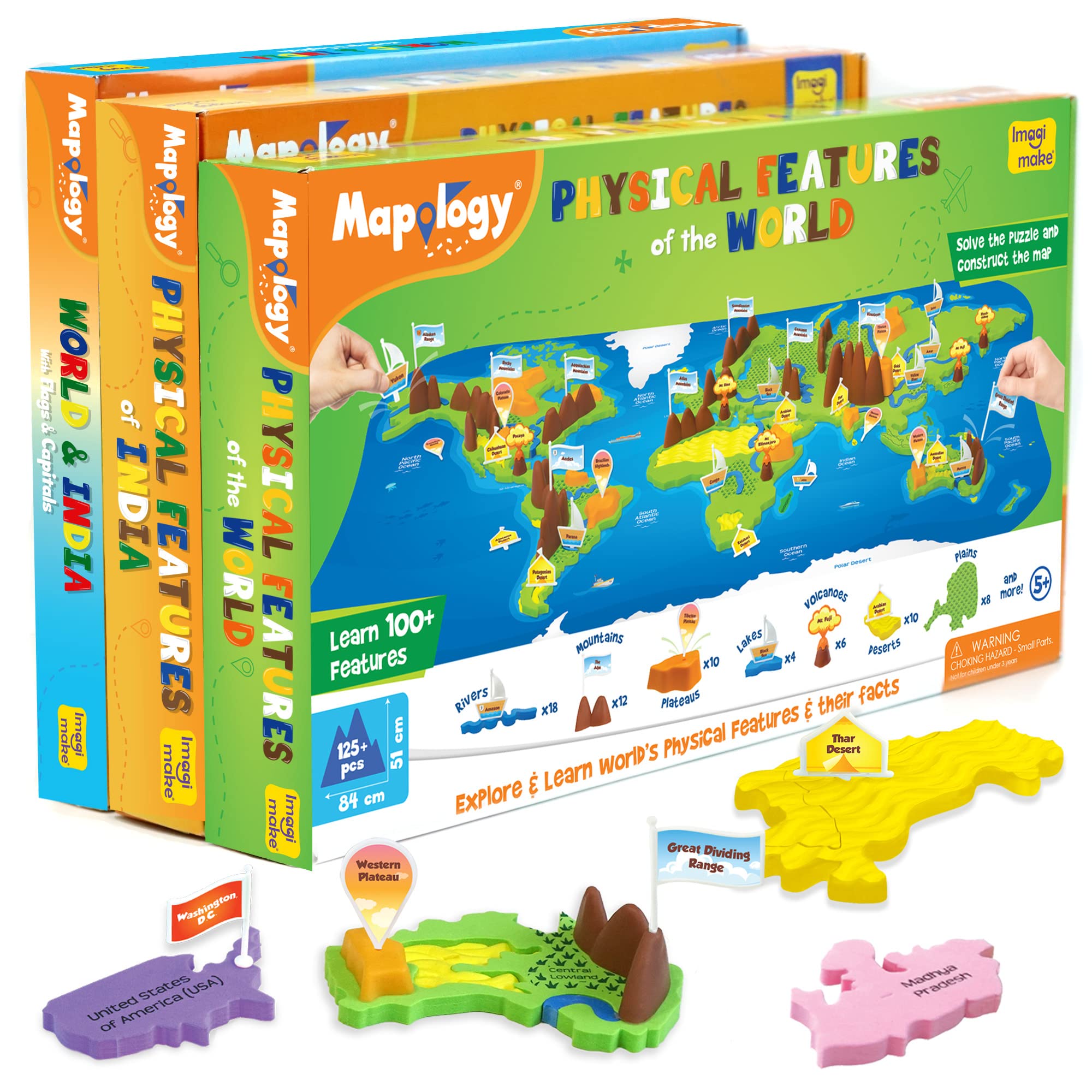 Imagimake Mapology, India & World Political & Physical Map Puzzle, Educational Toy For Boys & Girls, Made In India, Learning Kit, Best Gift For Ages 5, 6, 7, 8 Years (B0B6PWXY6V) Amazon Price History, Amazon Price Tracker