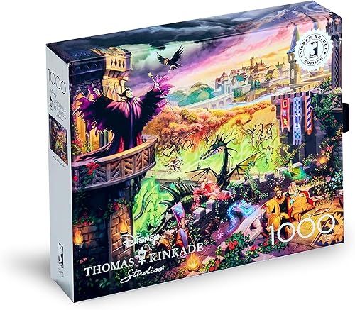 Ceaco - Silver Select - TK Disney - Maléfica - Rompecabezas de 1000 piezas para adultos, rompecabezas desafiante perfecto para noches de juego