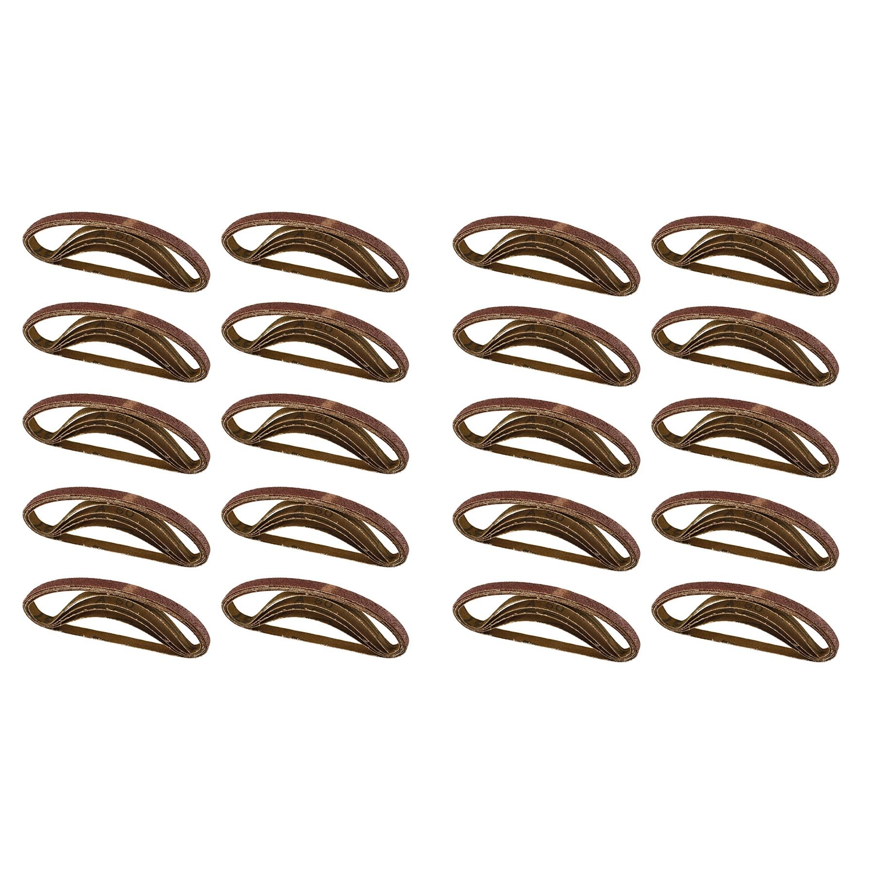 Belt Sander Fichier Doigt Bandes Abrasives Abrasifs 330mm X 10mm 60 Grit 100pk