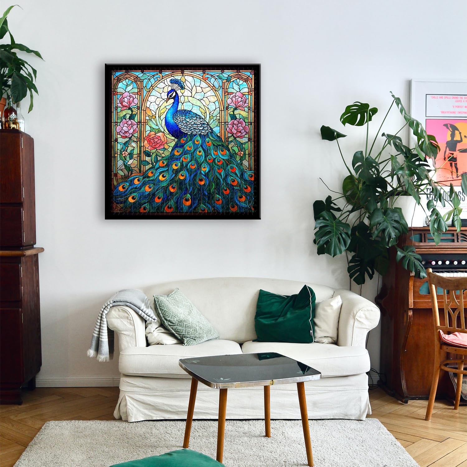 Amazon | 大人用のステンドグラスの孔雀パズル 1000ピース