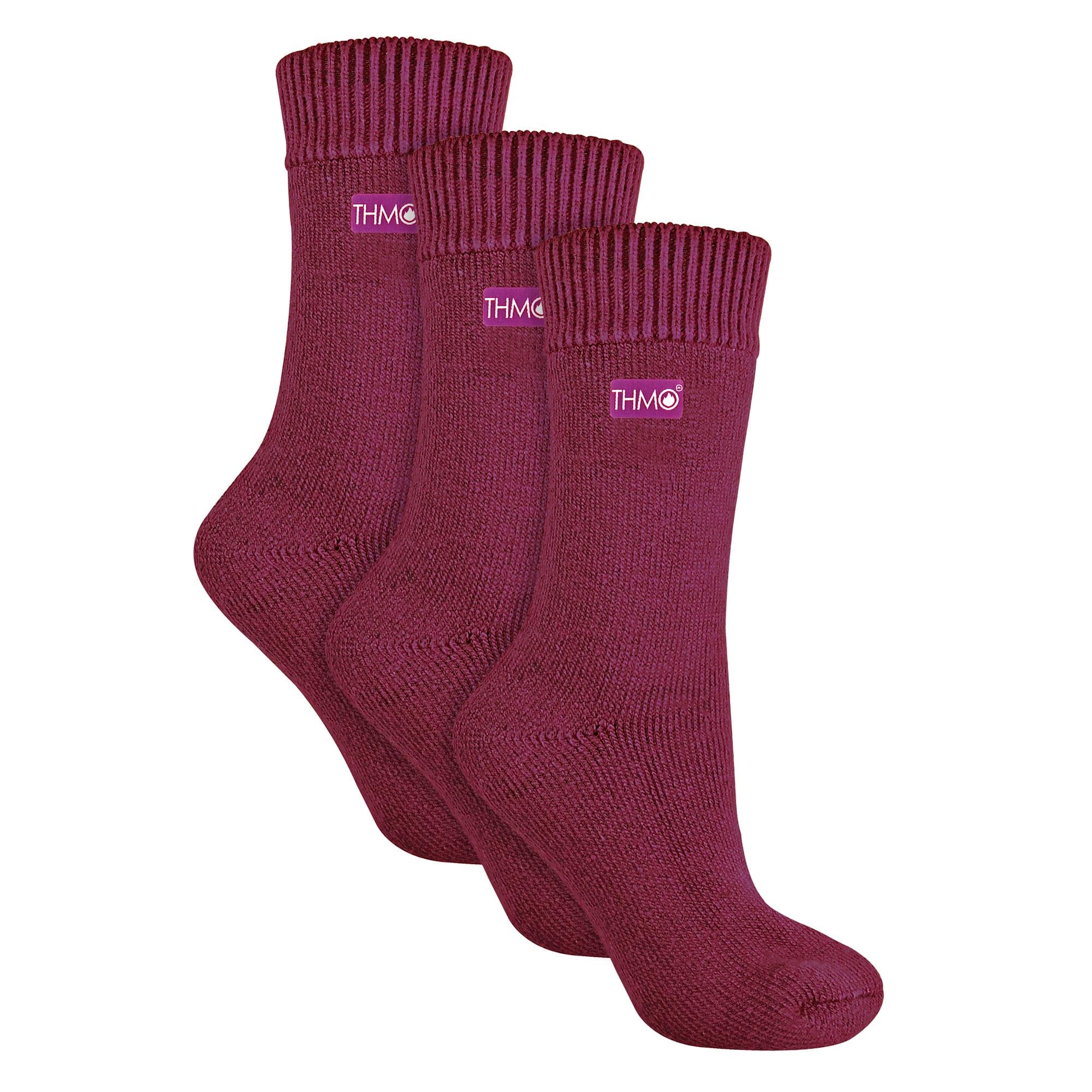 THMO - 3 Pack Multipack Ladies Thick Winter Warm Socks with Comfort Top