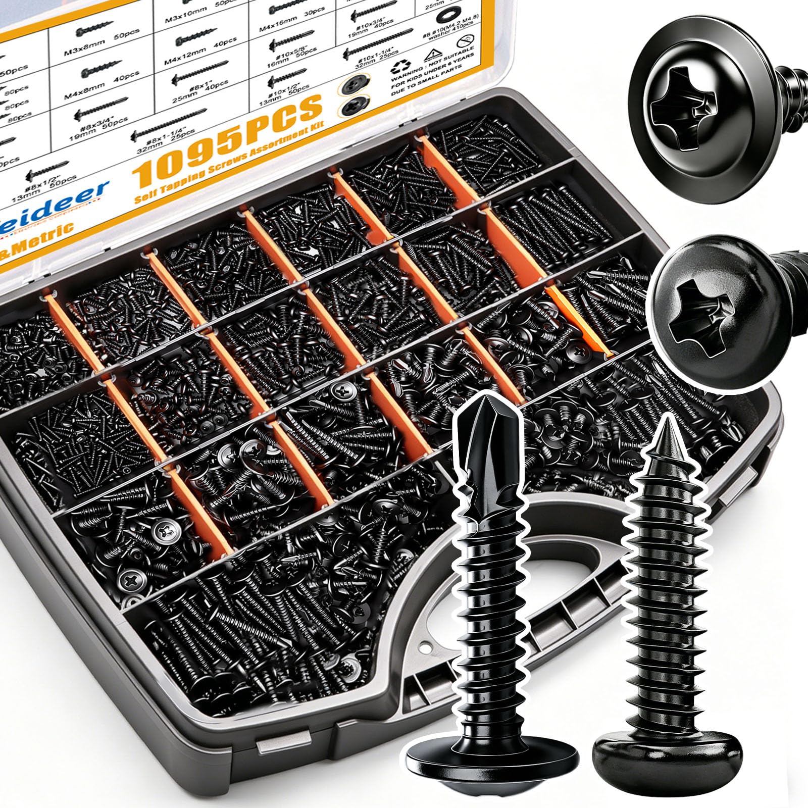 Self-Tapping Stainless Steel Screws - 250 Pack -25