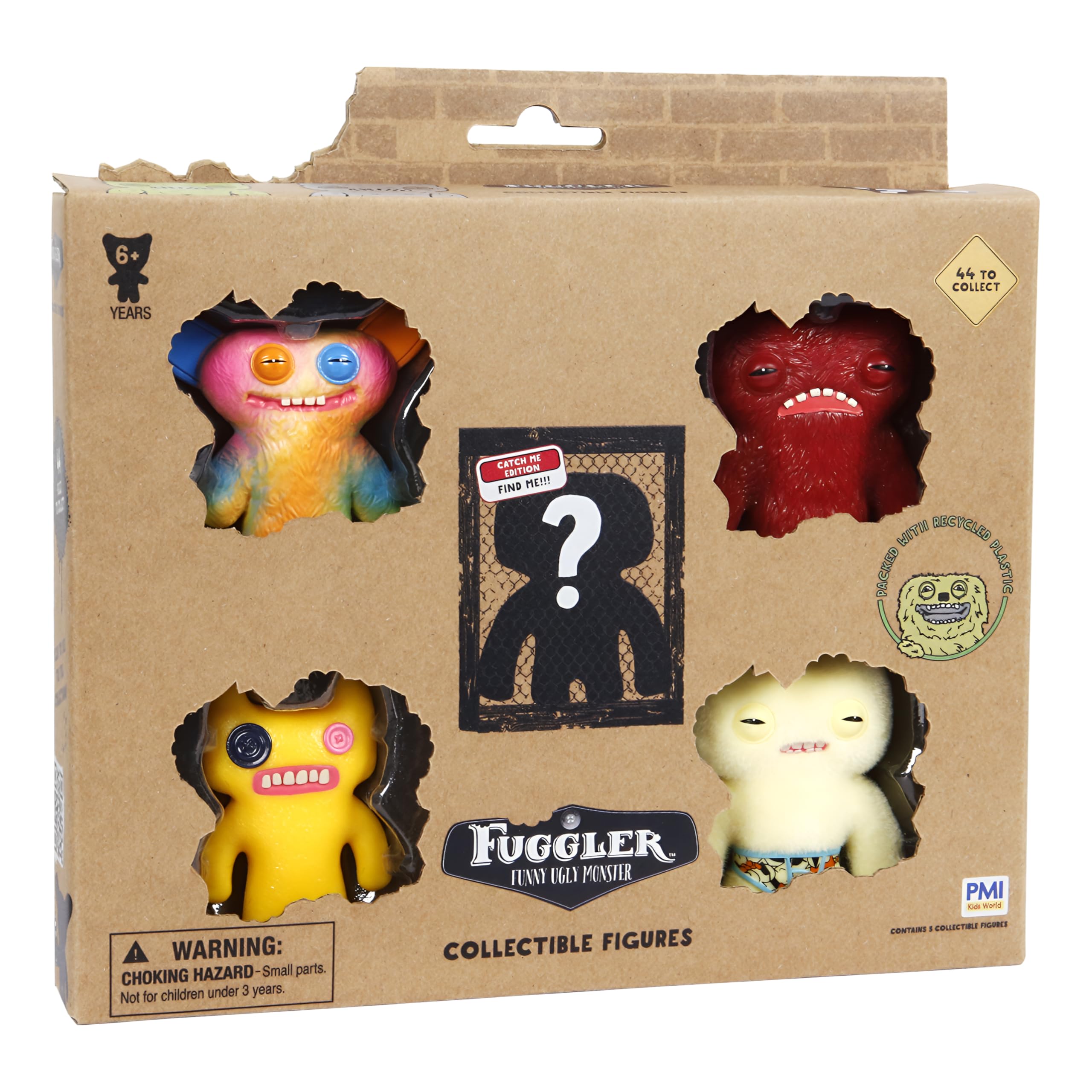 Bizak Fuggler, Pack of 5 Figures 6.5 cm with Collectible Poster, 44 Figures to Collect, for Boys and Girls + 4 Years (64110400-2)