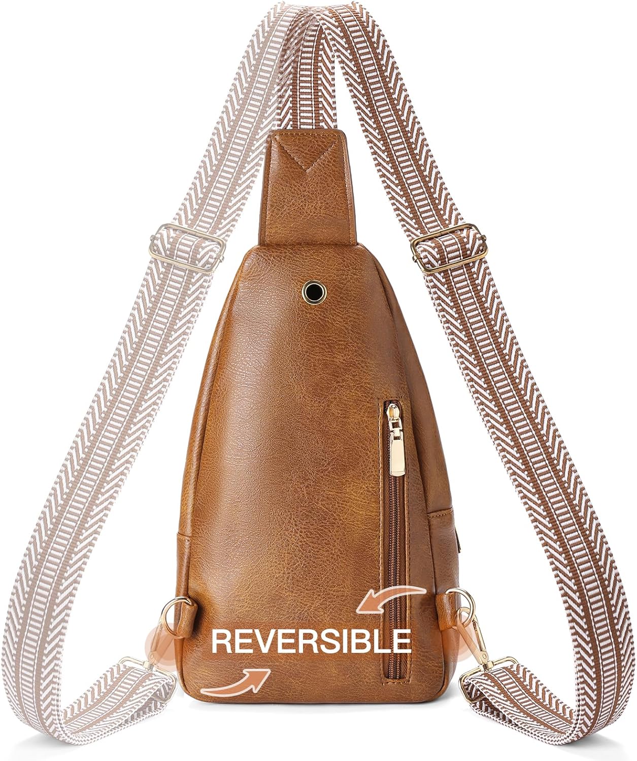 GAEKEAO Sling Bag for Women Crossbody Bags Fanny Pack Vegan Leather Chest Bag Travel Shoulder Belt Purse Backpack Gifts - Image 5