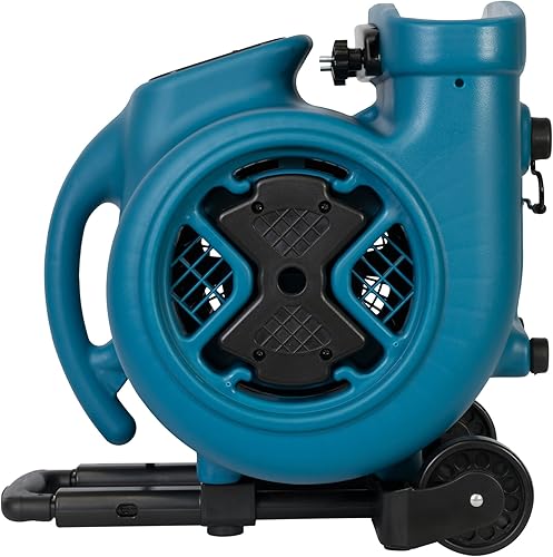 Miniatura 4 de XPOWER P-630HC Pro 1/2 HP 2800 CFM Movimiento de aire centrífugo, secadora de alfombras, ventilador de piso, soplador, mango telescópico y ruedas