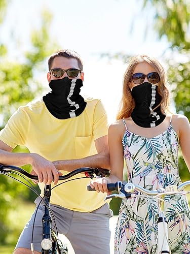 Miniatura 7 de SATINIOR 8 piezas de polaina reflectante para el cuello para hombre, pasamontañas de ciclismo, máscara facial, bandana para el sol para hombre