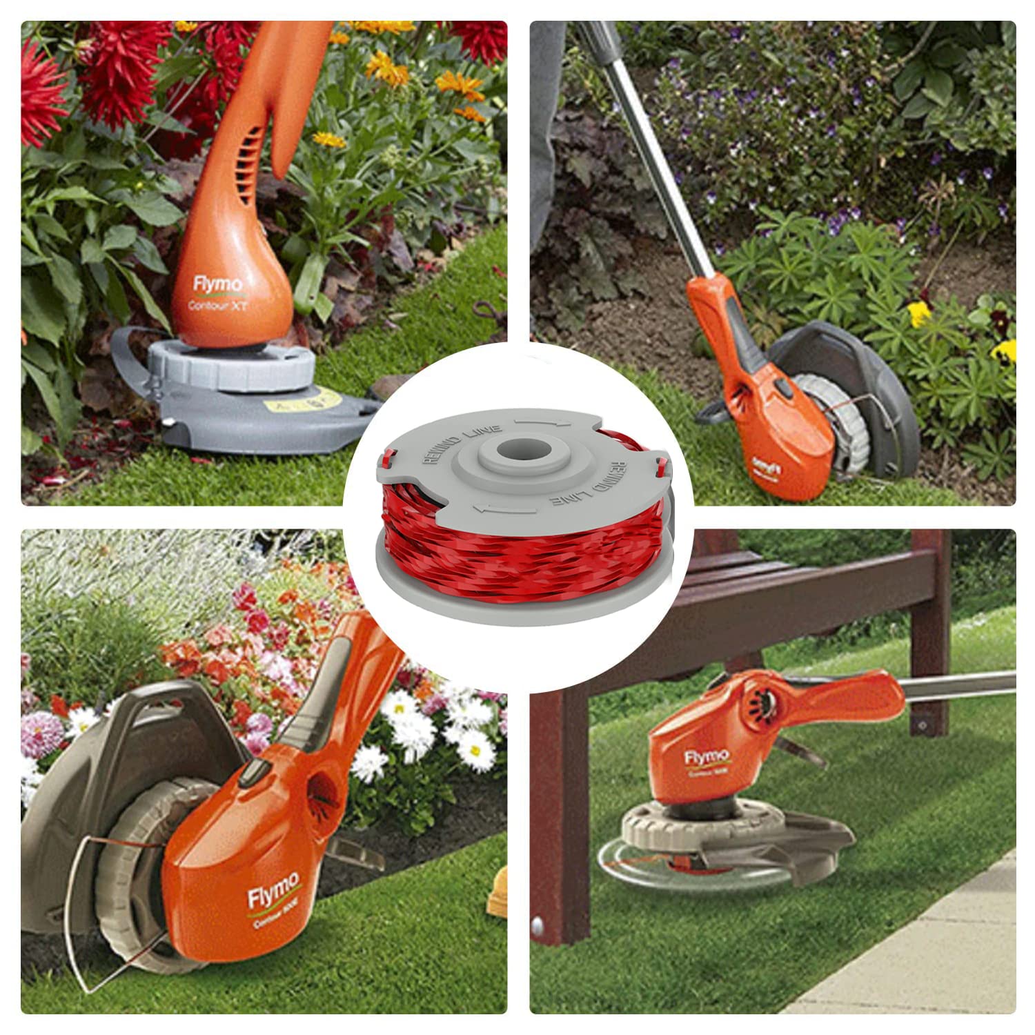 Flymo Contour Cordless 20V Li Battery Grass Trimmers Spa - Official
