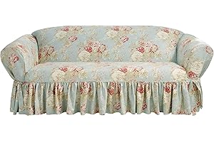 Ballad Bouquet Ruffled Sofa Slipcover, Sure Fit Sofa Cover