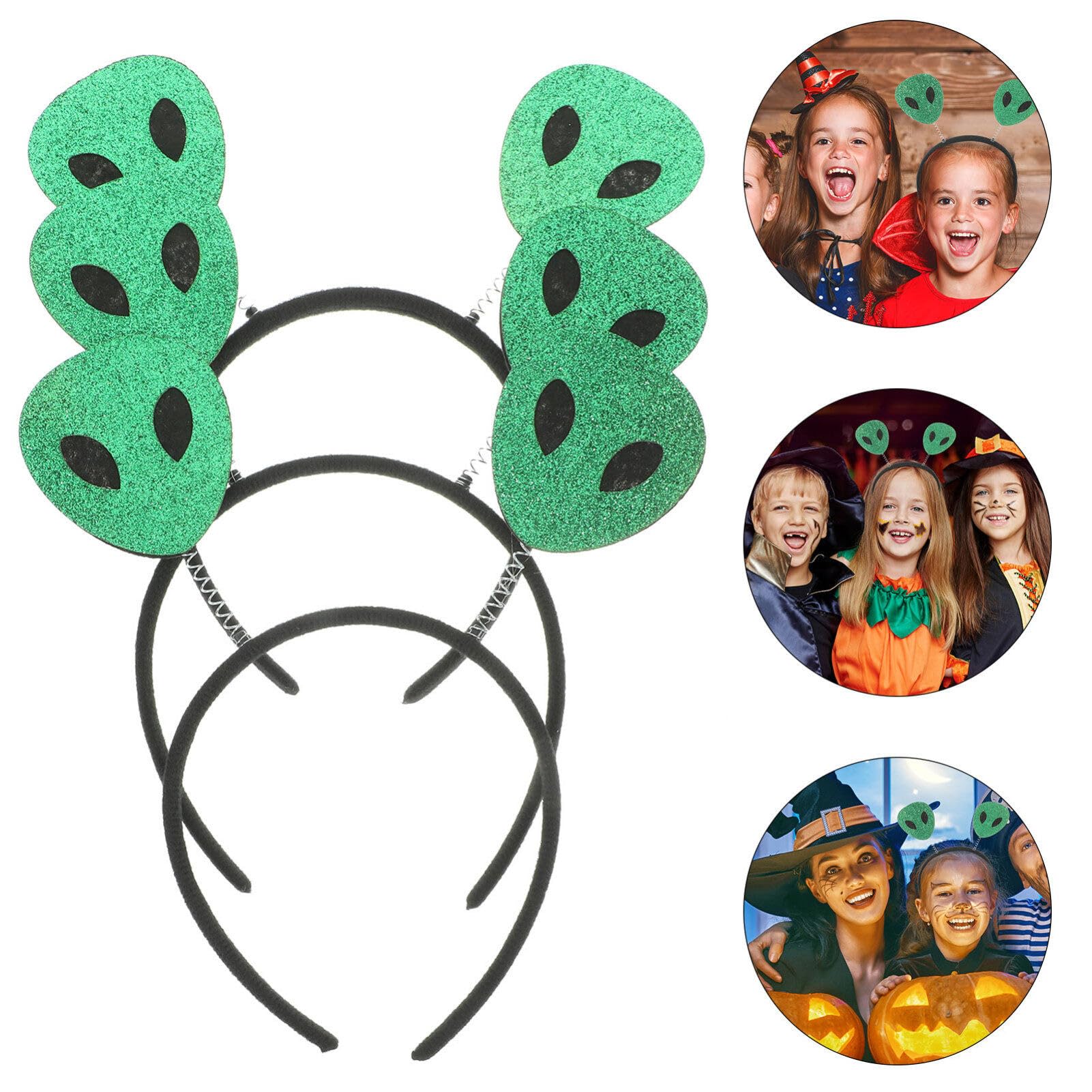 Beavorty Halloween Headband Hair Accessories Set 3Pcs Unique Antenna Head Boppers for Women Adults Party Costume - Image 4