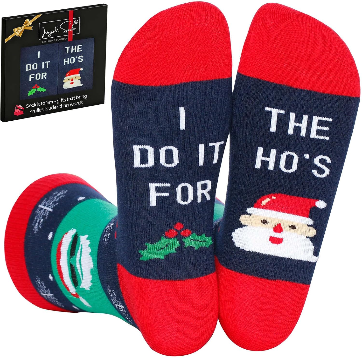 Funny Christmas Socks for Men & Women - Novelty Xmas Gifts - Cool Stocking Stuffers