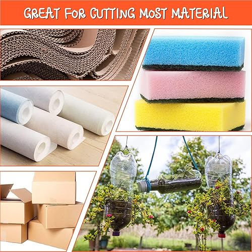 Miniatura 7 de Exacto - Cortador de cajas retráctil, paquete de 4 unidades, cuchillo utilitario de alta calidad, cuchillas de 0.315 pulgadas de ancho, abridor de