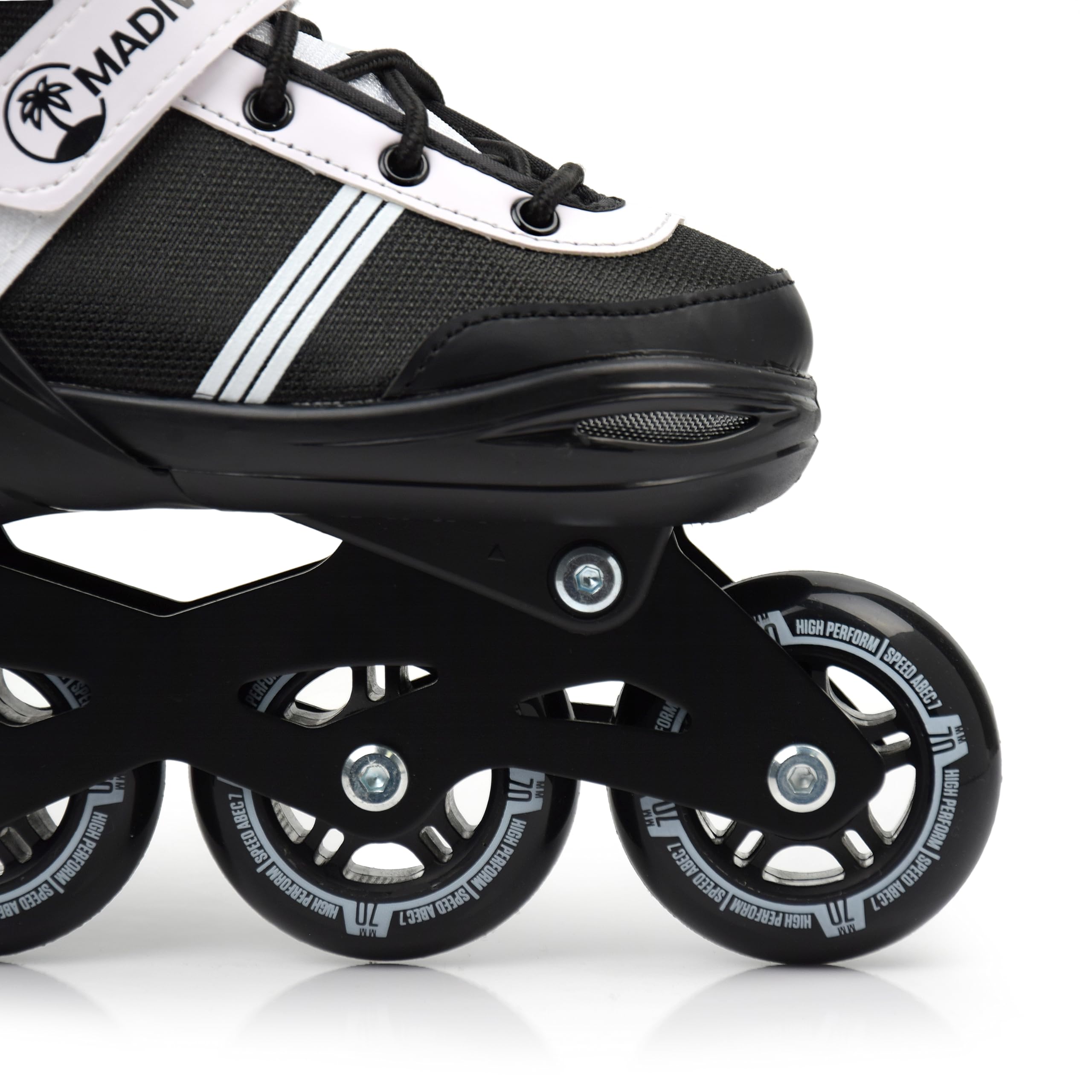 MADIVO Duo Set pattini in linea 2 in 1, regolabili, per bambini e ragazzi, pattini in linea convertibili in pattini di pattinaggio su ghiaccio | Taglie: 34-37, 38-41