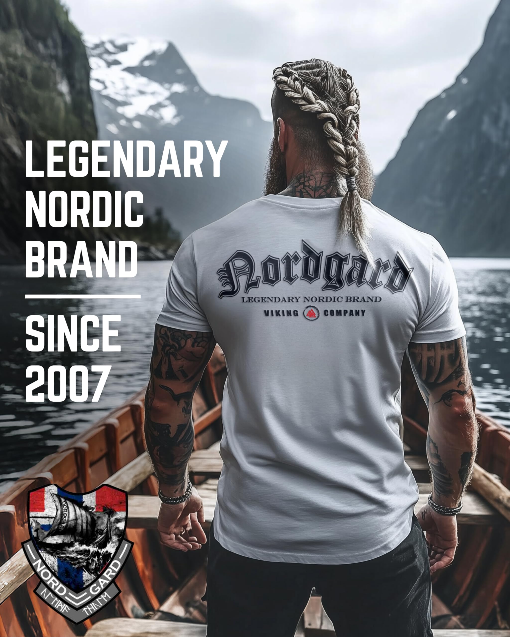 NORDGARD Viking Sweatshirt Northman 2 I Pulli aus 80% Baumwolle & 20% Polyester I Wikinger-Sweater mit Aufdruck I Ideal für Freizeit & Sport I Oeko-TEX Zertifiziert