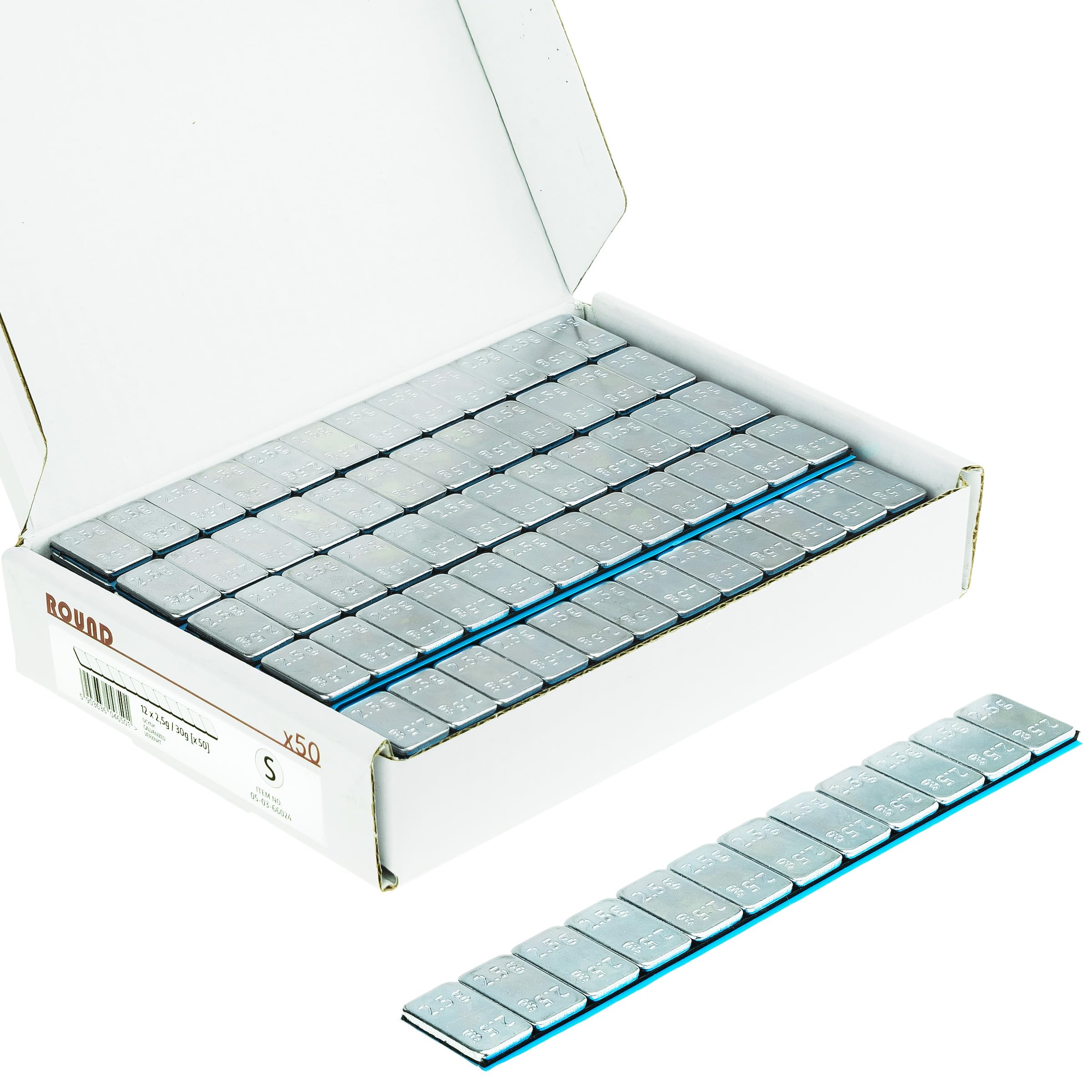Stix Pesi adesivi super sottili, 600 pezzi, 2,5 g, 30 g, 50 pezzi, zincati, altezza 2 mm, con forte pellicola adesiva per cerchioni in alluminio