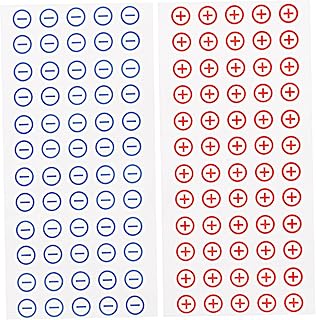 Yardwe 120 Peças Adesivos De Carro Etiqueta Decalques De Carro Equipamentos Elétricos Decalques De Polaridade Adesivo De Símbolo De Polaridade Adesivos De Segurança De Polaridade Aplique