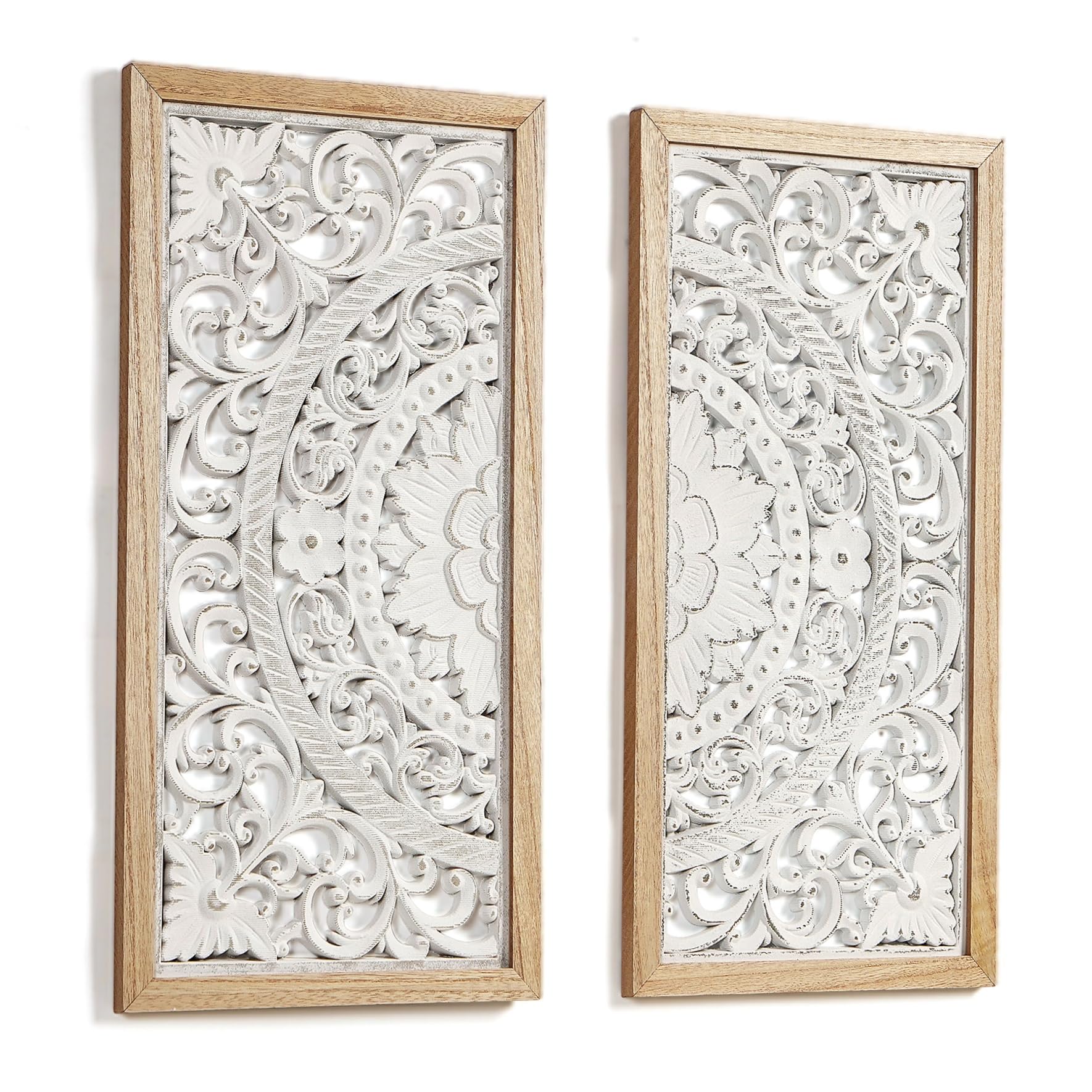 JUJOYBD Cuadro decorativo de madera de 57 x 57 cm, grande, decoración de pared, estilo bohemio, decoración de pared, para colgar o colocar como decoración de pared, decoración para el hogar o ventana,