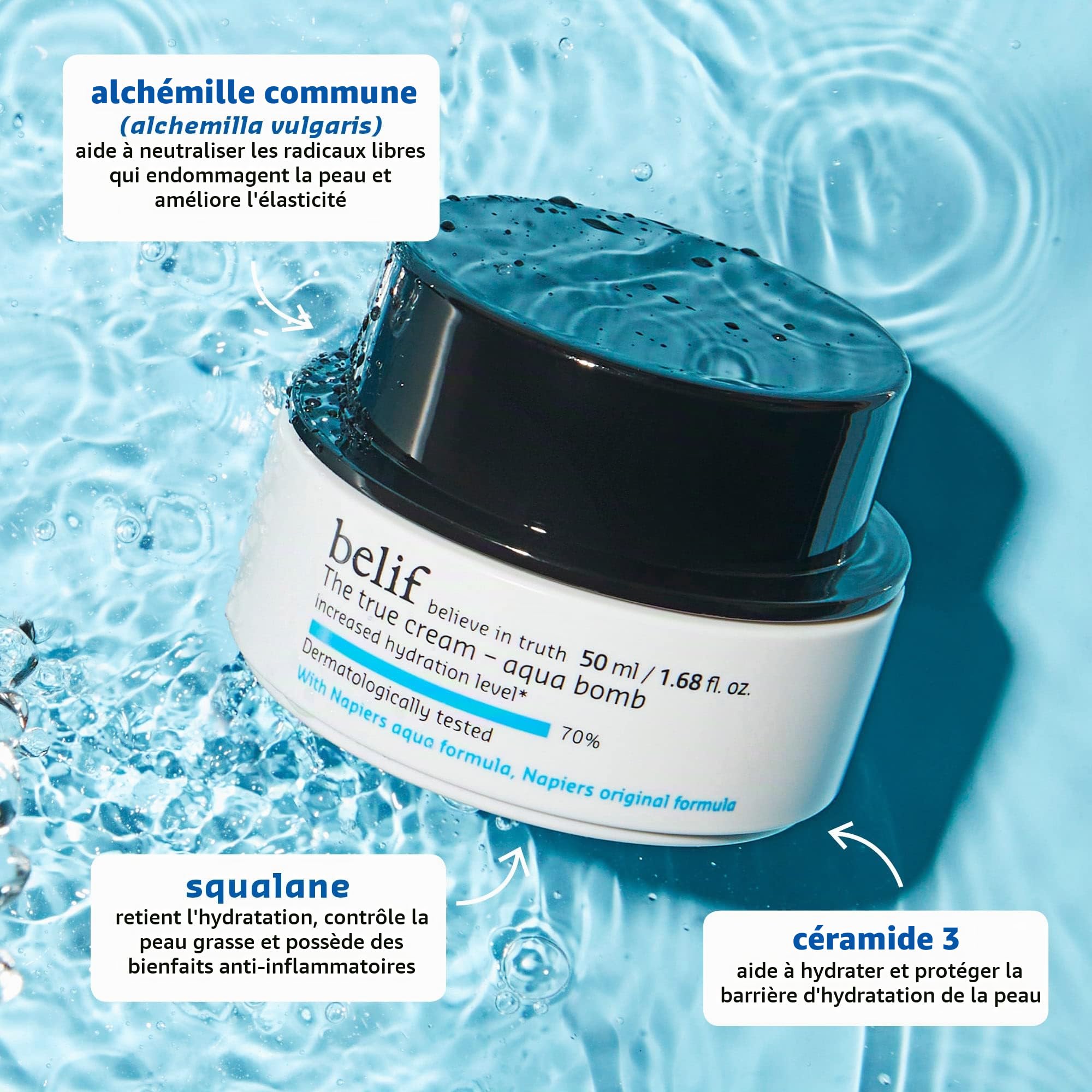 | belif the True Cream Aqua Bomb | Moisturizer for Combination to Oily Skin | Face Cream, Hydration, Clean Beauty