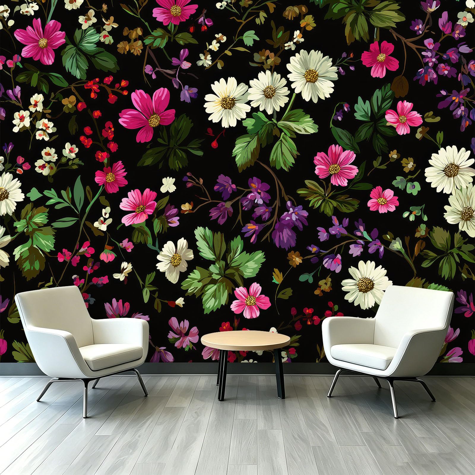 WTD - Papel pintado fotográfico (250 x 175 cm), diseño de flores de colores