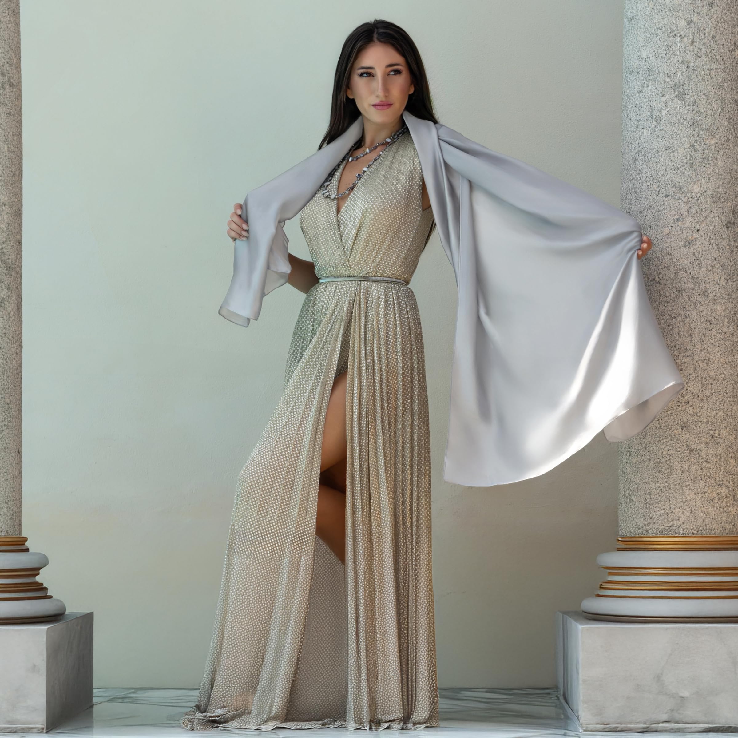 Estolas para bodas mujer en seda, chal boda para vestidos de fiesta mujer elegantes, pashmina boda de verano, capa invitada boda