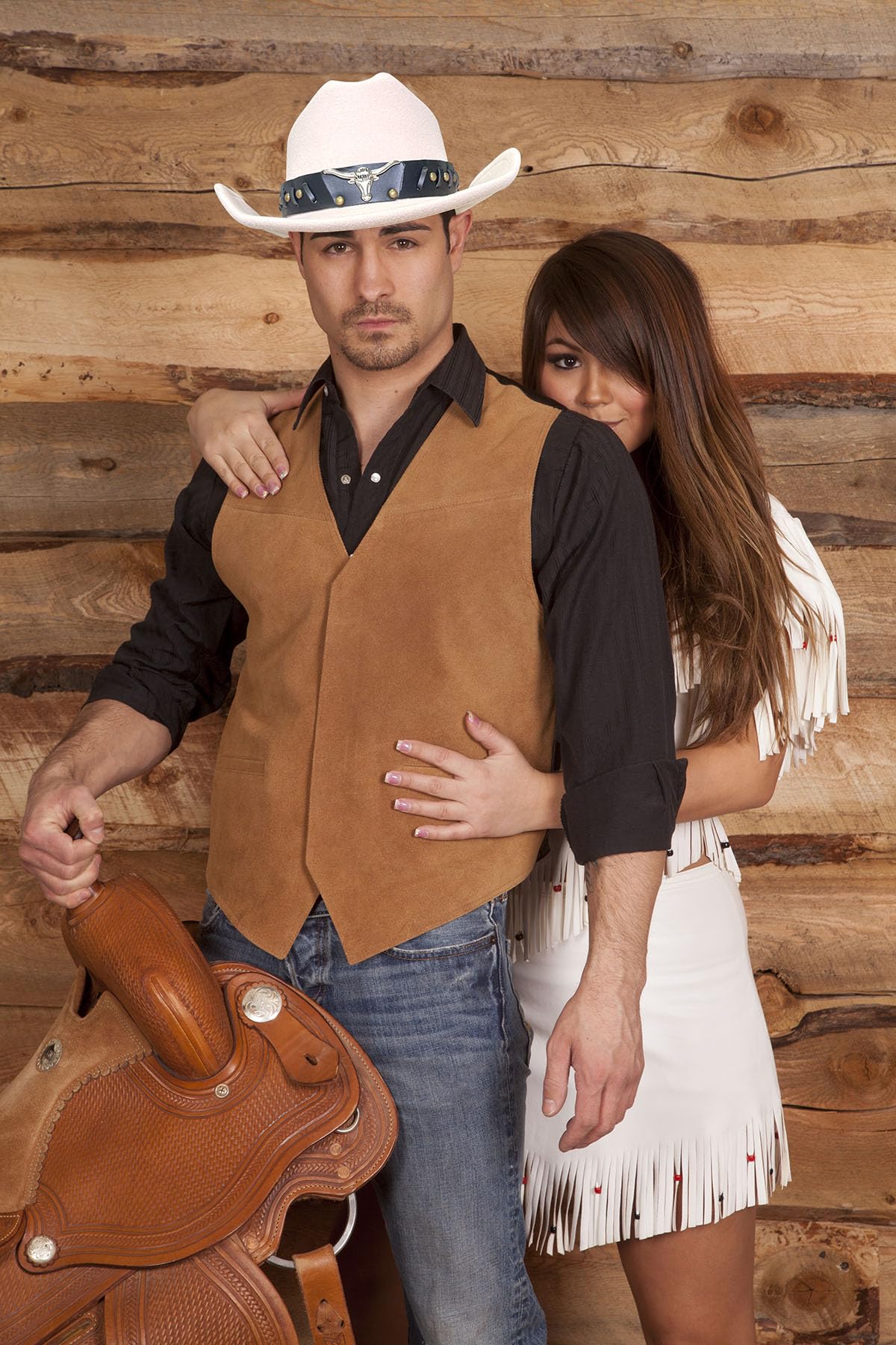 Lanzom Cappello da cowboy per donne e uomini con cappello western in feltro a tesa larga modellabile per cowboy e cowgirl
