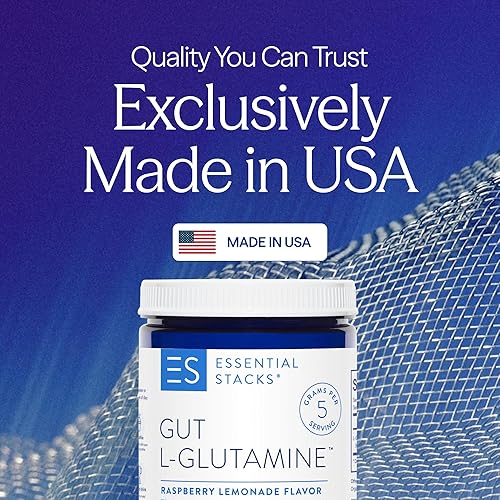 Miniatura 10 de Essential Stacks Gut L Glutamine Powder XL (17.64 oz) - Fabricado en Estados Unidos, sin OMG, sin gluten, vegano, sin sabor (100 porciones)