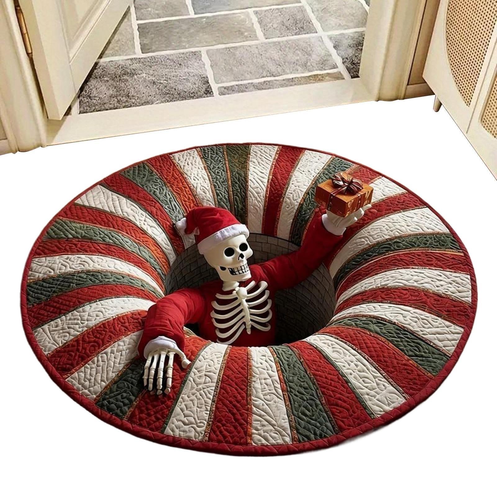Tapis 3D squelette antidérapant et lavable pour cuisine et entrée
